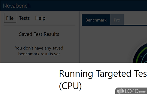 Sleek-looking benchmarking application - Screenshot of NovaBench