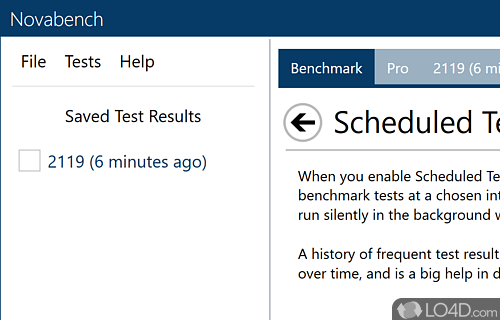 Free computer benchmarking software - Screenshot of NovaBench