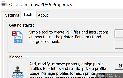 novaPDF Standard screenshot
