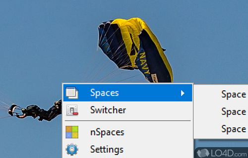Multi Desktops are always at your hand - Screenshot of nSpaces