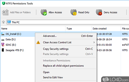 NTFS Permissions Tools screenshot