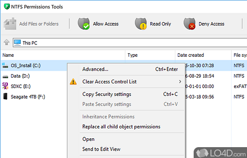 NTFS Permissions Tools Screenshot