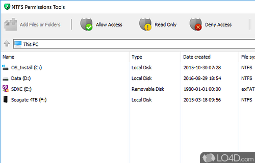 NTFS Permissions Tools Screenshot