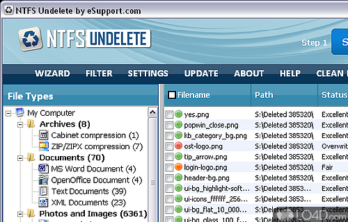 NTFS Undelete Screenshot