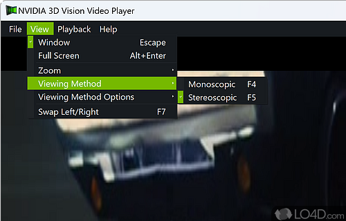 Flash - Screenshot of NVIDIA 3D Vision Video Player