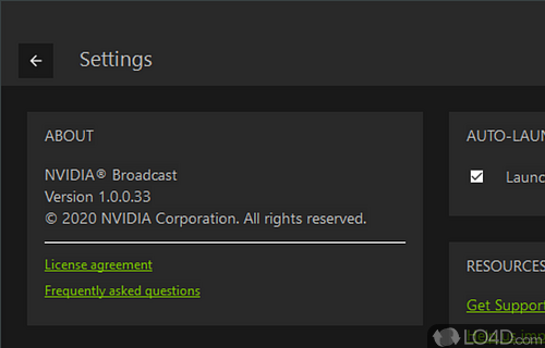 Nvidia Broadcast screenshot