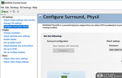 NVIDIA Display Control Panel Screenshot