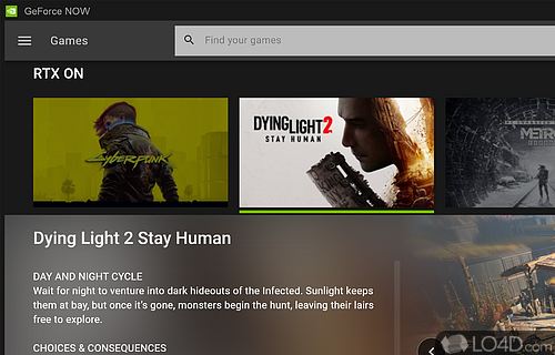 Some special features - Screenshot of NVIDIA GeForce Now