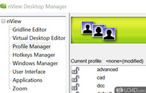 Screenshot of NVIDIA nView - User interface