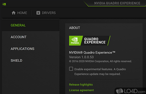 Nvidia Quadro Experience screenshot