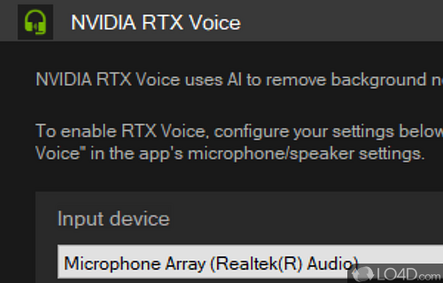Screenshot of Nvidia RTX Voice - Increase audio quality and remove noises