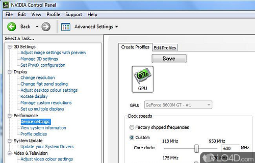 Screenshot of NVIDIA System Tools - Software utilities designed for managing