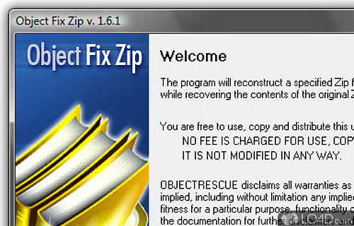 Object FIX ZIP Screenshot