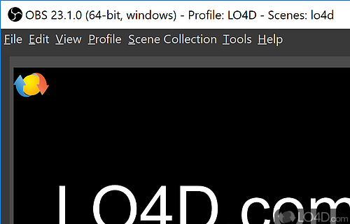 Screenshot of OBS Studio 28.0, a screen capture app for the Windows operating system.