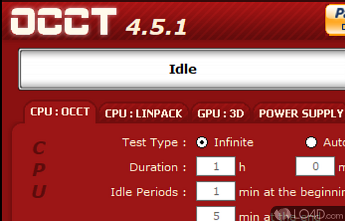 Benchmark computer's CPU as well as push it to its limits by overclocking it - Screenshot of OCCT