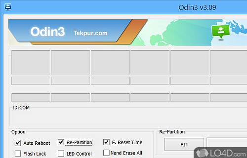 Screenshot of Odin3 - With support for the latest versions of Samsung smart phones