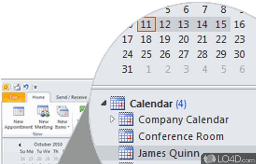 Screenshot of OfficeCalendar for Outlook - User interface