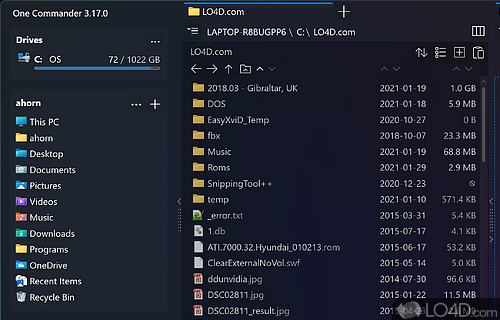 Created to offer users greater control over their files - Screenshot of One Commander