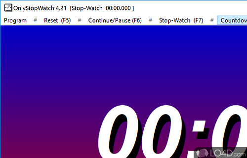 Working with the timer - Screenshot of OnlyStopWatch