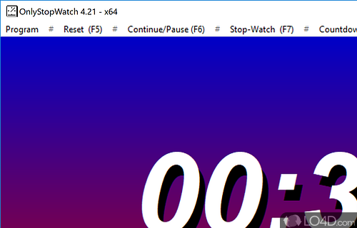 Countdown timer that comes with basic features such as milliseconds - Screenshot of OnlyStopWatch