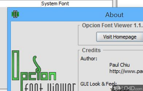 Opcion Font Viewer Screenshot