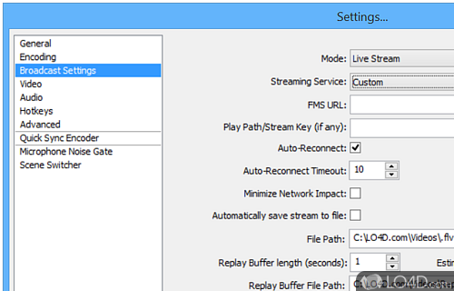 Live video streaming software for novice and advanced - Screenshot of Open Broadcaster Software