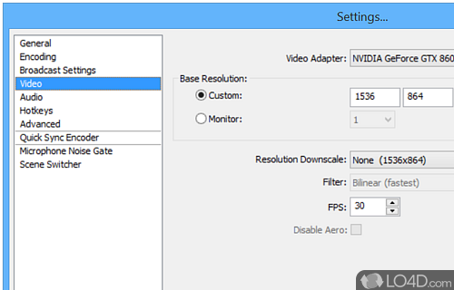 Open source solution - Screenshot of Open Broadcaster Software