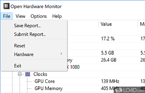 Free and Simple Software to Monitor the Conditions of a Computer - Screenshot of Open Hardware Monitor