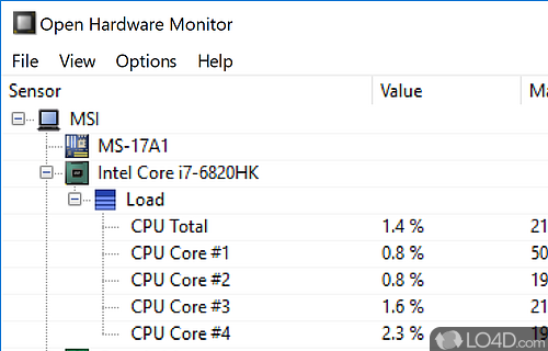 Open Hardware Monitor - Core temp, fan speed and voltages in a free  software gadget