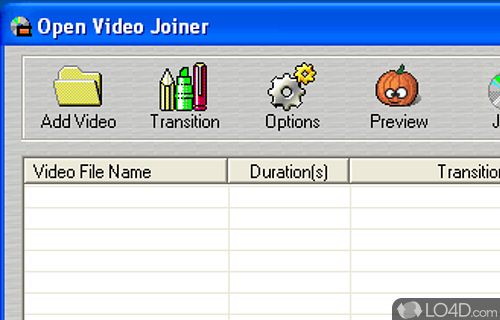 Screenshot of Open Video Joiner - Joins all kind of video files into a large avi file with transition effects