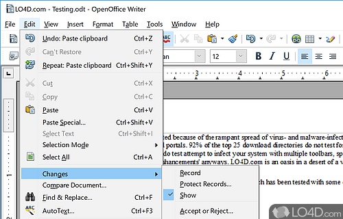 Free open-source office suite - Screenshot of Apache OpenOffice