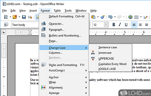 Free open-source office suite - Screenshot of Apache OpenOffice