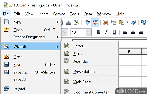 Calc - Screenshot of Apache OpenOffice