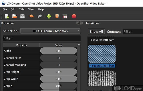 Advanced but pretty easy to use video editor - Screenshot of OpenShot Video Editor