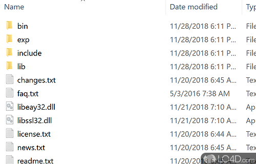 Supports various encryption algorithms - Screenshot of OpenSSL