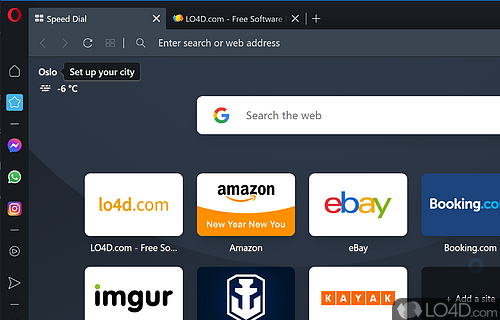 Smart and practical interface - Screenshot of Opera Web Browser