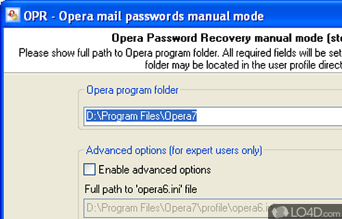 Opera Password Recovery Screenshot