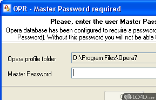 Opera Password Recovery Screenshot