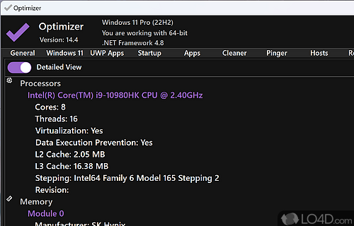 Portable - Screenshot of Optimizer