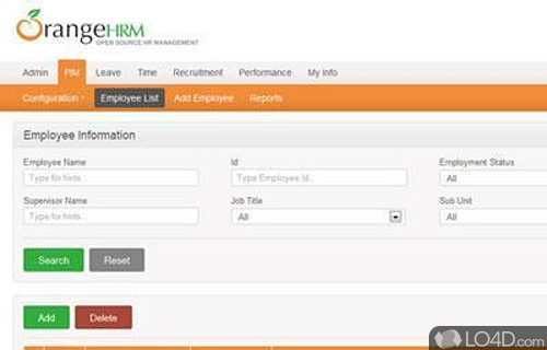 OrangeHRM Screenshot