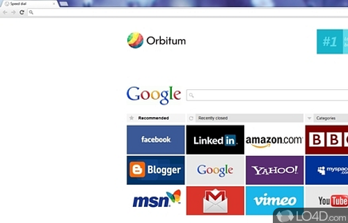 Screenshot of Orbitum - Chromium-based web browser with a built-in chat feature