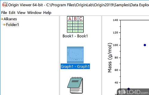 Extract Origin project data - Screenshot of Origin Viewer