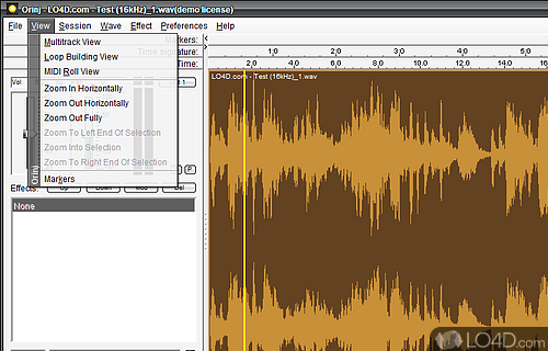 Audio recorder and editor - Screenshot of Orinj