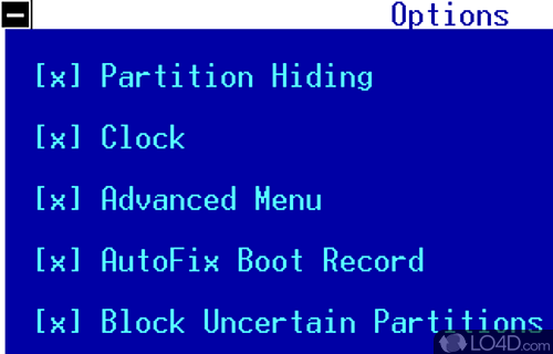 Screenshot of OSL2000 Boot Manager - Install, boot and manage up to one hundred independent operating systems on computer