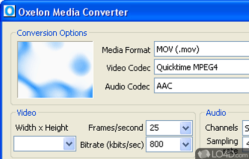 Screenshot of Oxelon Media Converter - Fast conversion of many files on multi-core processor systems