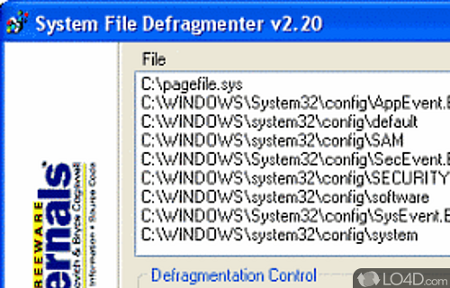 Pagedefrag Screenshot