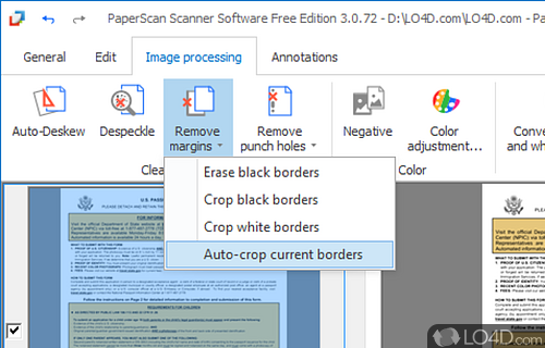PaperScan Scanner Software Free - Screenshot of PaperScan Free
