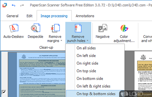 Scanning application for Windows PC - Screenshot of PaperScan Free