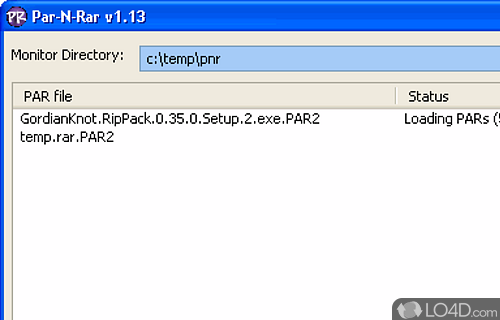 Screenshot of Par-N-Rar - Can check and repair integrity files in a folder