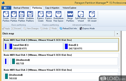 Paragon Partition Manager Screenshot